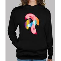 black shirt with semicircles