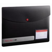 Black n Red by Elba A4 Snap Polypropylene Wallets Opaque Pack of 5 -