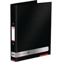 Black n Red A4 Ring Binder 4 O-Rings 16mm Capacity Polypropylene Black