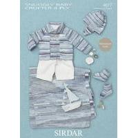 Blanket, Bootees, Coat and Helment in Sirdar Snuggly Baby Crofter 4 Ply (4617) - Digital Version