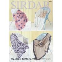 blankets in sirdar snuggly tutti frutti 4690