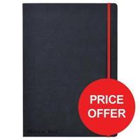 Black n Red A4 90gm2 144 Page Ruled and Numbered Journal Casebound