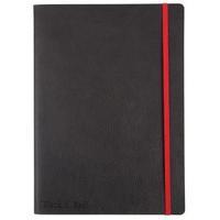Black n Red A5 90gm2 Casebound Business Journal with Soft Cover and