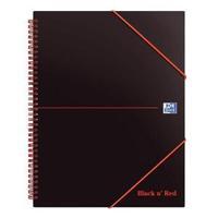 Black n Red A4 Wirebound Polypropylene Covered Meeting Book with