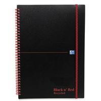 Black n Red A5 Book Wirebound Recycled Polypropylene 90gsm 140 Pages
