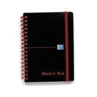 Black n Red A6 90gm2 Wirebound Notebook with Polypropylene Cover and