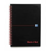 Black n Red A5 90gm2 Wirebound Notebook Smart Ruled and Perforated 140