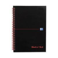 Black n Red A5 Notebook Wirebound Ruled and Perforated 90gsm 140 Pages