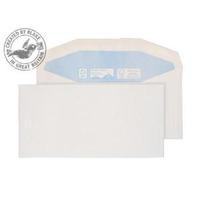 blake purely environmental dl 90gm2 gummed mailer envelopes white pack