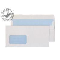 blake purely everyday dl 90gm2 self seal window wallet envelopes white