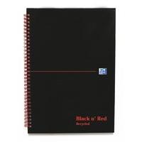 Blk N Red Wirnbk A5 140 Pages Ft Rcyc - 5 Pack