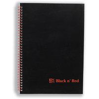 black n red notebook a4 ruled feint 10 pack