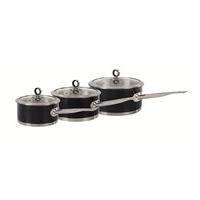 black 3 piece pan set