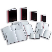 Black n Red A6 Book Casebound 90gsm Ruled 192 Pages Pack 5 100080429