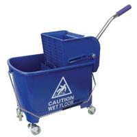 Blue Mobile Mop Bucket and Wringer 20 Litre 101248BU
