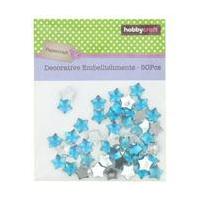 Blue Star Gem Embellishments 50 Pack
