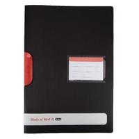 Black n Red A4 Clip File Pack of 5 400063613