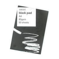 Black Paper Pad A4 50 Sheets