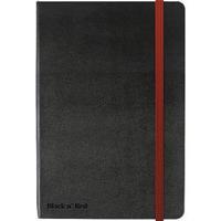 Black n Red A4 Black Casebound Hardback Notebook 400038675