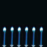 blue colour flame candles