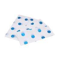Blue Foil Polka Dot Tissue Paper 3 Sheets