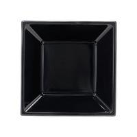 Black 7in Square Plastic Bowls