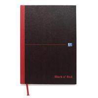 Black n Red A5 90gm2 192 Pages Rules Casebound Notebook Pack of 5