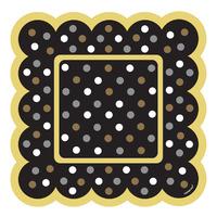 Black Scalloped Square Plate\'s
