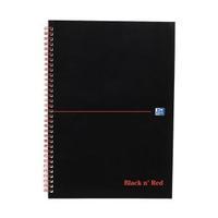 Black n Red A4 Notebook Wirebound Softcover Notebook Ruled and