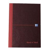 Black n Red A5 90gm2 192 Pages Ruled Indexed A-Z Casebound Notebook
