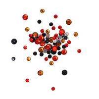 Black and Red Assorted Round Gems 90g