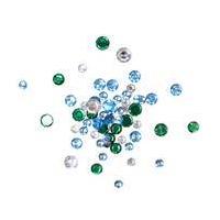 blue and green assorted large round gems 90g