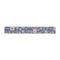 Blue Floral Cotton Ribbon 15 mm x 5 m