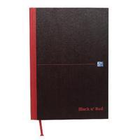 Black n Red A4 Casebound Hardback A-Z Notebook Pack of 5 100080432