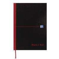Black n Red A5 Casebound Hardback Ruled Recycled Notebook 192 Pages