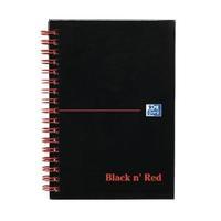 Black n Red A6 Wirebound Hardback Notebook Ruled Perforated Pack of 5
