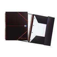 black n red a4 plus wirebound polypropylene meeting book 160 pages