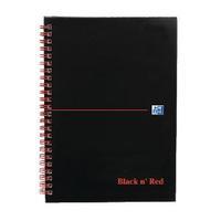 Black n Red A5 Wirebound Hardback A-Z Indexed Notebook Pack of 5