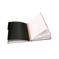 Black n Red A4 Plus Hardback Wirebound Project Book 200 Pages Pack of
