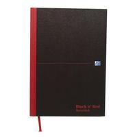 Black n Red A4 Casebound Hardback Recycled Notebook 192 Pages Pack of