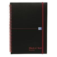 black n red a5 wirebound polypropylene recycled notebook 140 pages