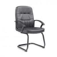 Black frame cantilever chair