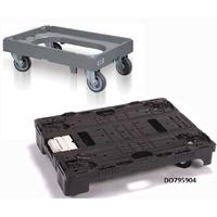 Black 800 x 600 Dolly (optional handle) Four Swivel and Braked Castors