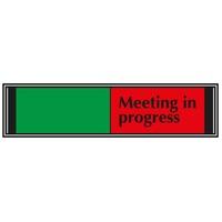 Blank / Meeting in Progress Sliding Sign For Doors