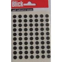 blick black coloured labels in bags round 8mm pack of 9800 rs001751