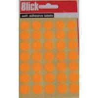 blick orange fluorescent labels in bags round 13mm pack of 2800