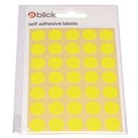 blick yellow fluorescent label bag round 13mm pack of 2800 rs004752