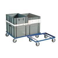 Blue 200kg Container Dolly 100mm Rubber Castors 321516