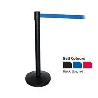 Black Post Belt Barriers - 2m Belt