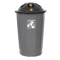 black and granite general waste bin closed flap 361032